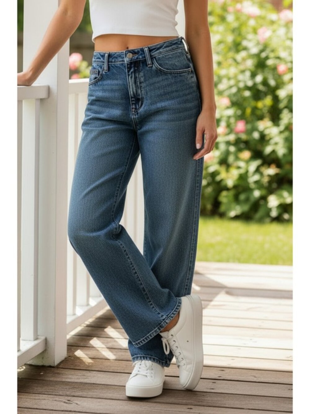 Judy Blue High-Rise Barrel Arc Leg Relaxed Dad Fit Marlow Weathered Denim Jeans